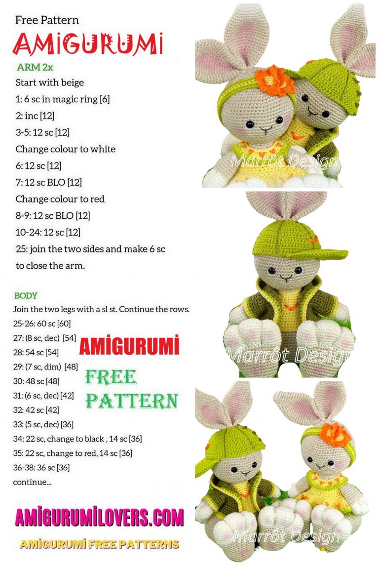 Free Bunny With Hat Amigurumi Pattern | Craft Your Adorable Crochet ...