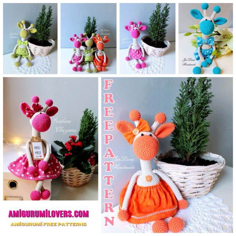 Free Cute Mrs. Giraffe Amigurumi Pattern | Craft Your Adorable Crochet Giraffe Companion