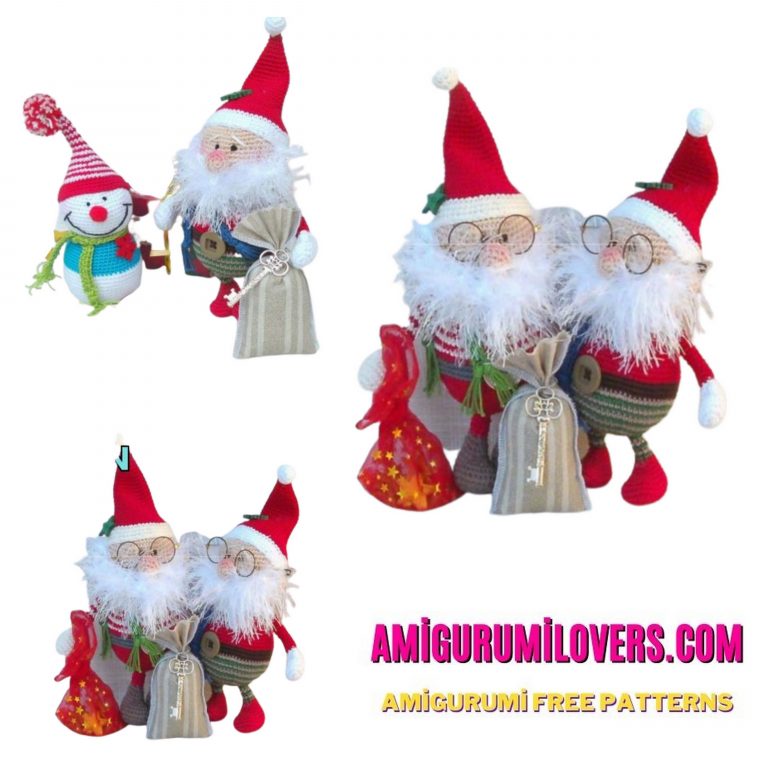 Free Santa Claus and Snowman Amigurumi Pattern | Create Festive Crochet Holiday Decorations