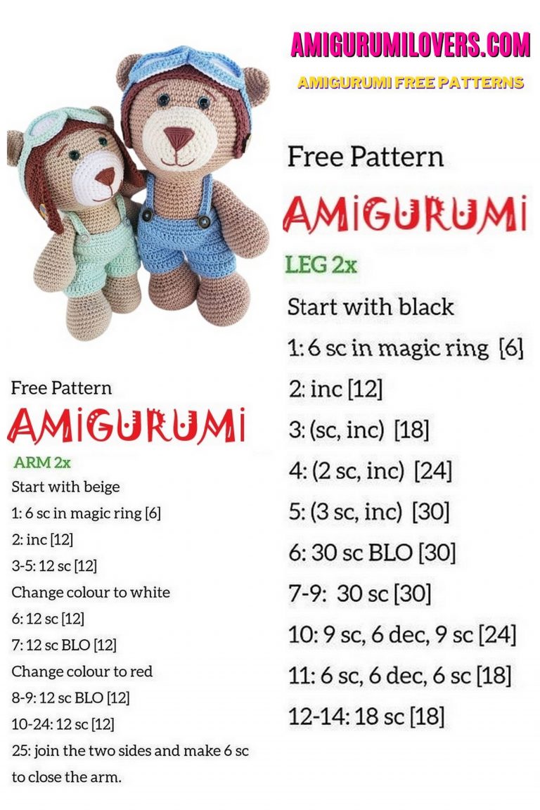 Take Flight with the Amigurumi Flyer Bear Free Crochet Pattern ...