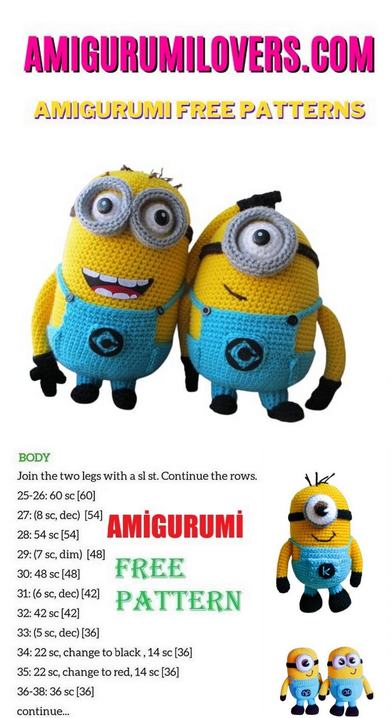 Amigurumi Minion Free Crochet Pattern - Amigurumilovers.com