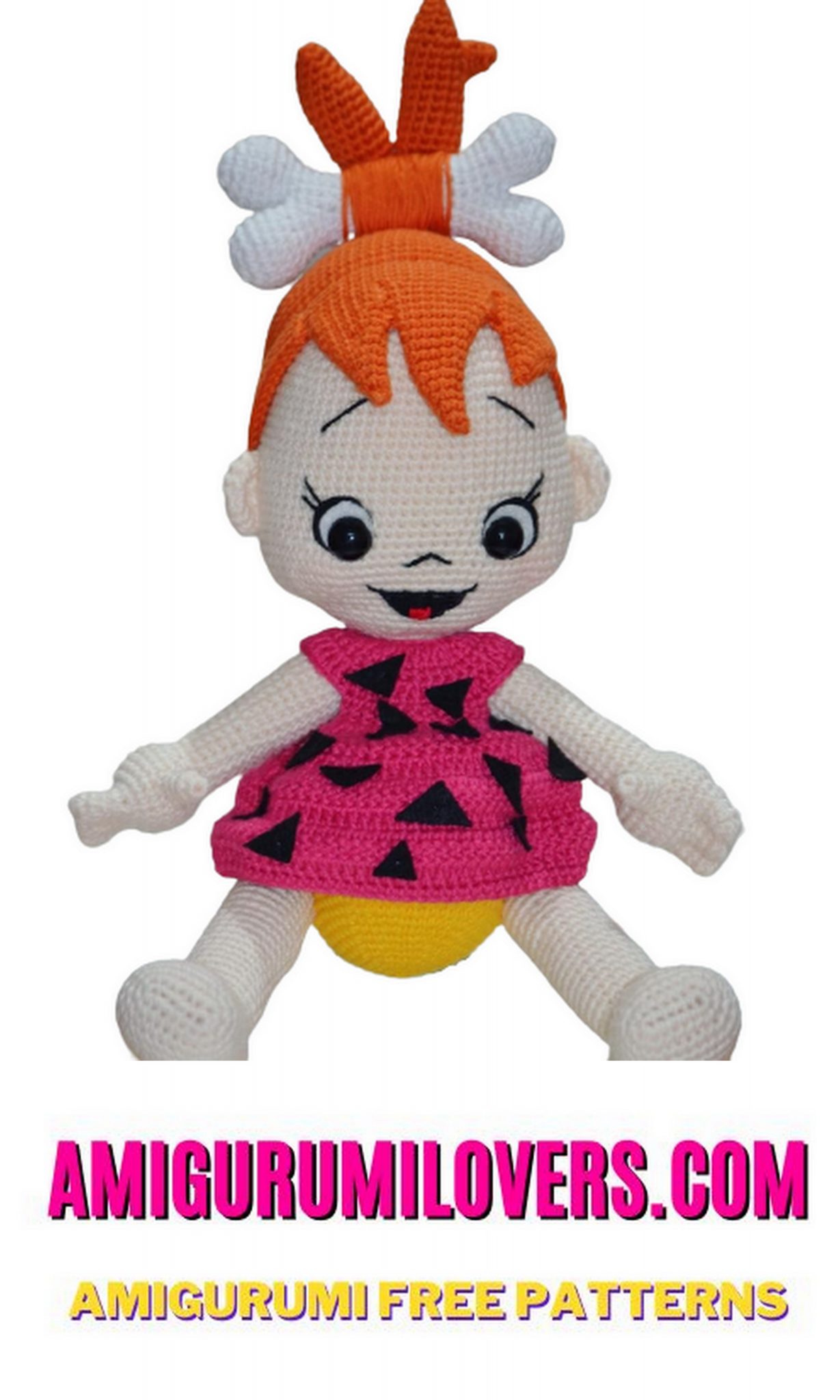 Crafting Nostalgia Amigurumi Pebbles Flintstone Free Crochet Pattern 5921