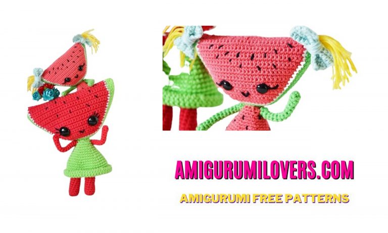 Amigurumi Watermelon Girl Free Crochet Pattern