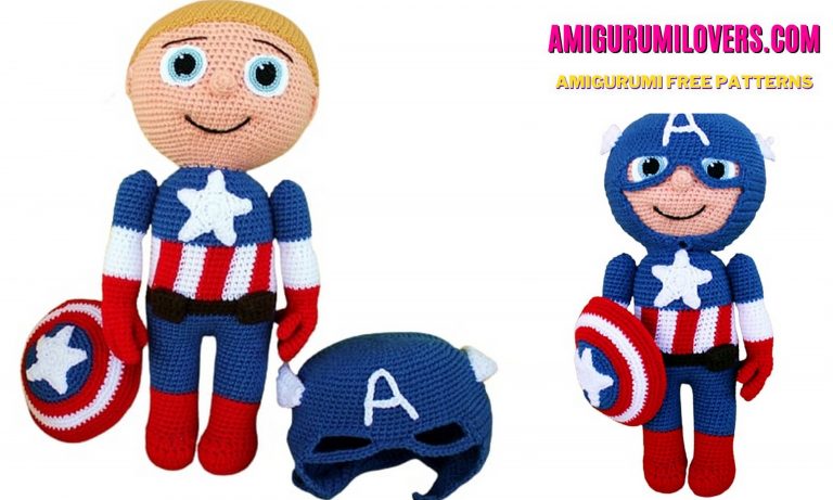 Amigurumi Captain America Free Pattern