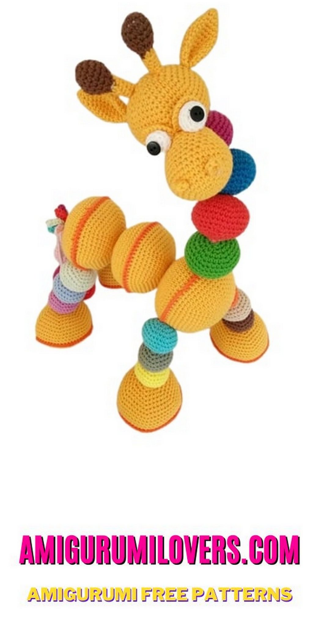 Amigurumi Rainbow Giraffe Free Crochet Pattern - Amigurumilovers.com